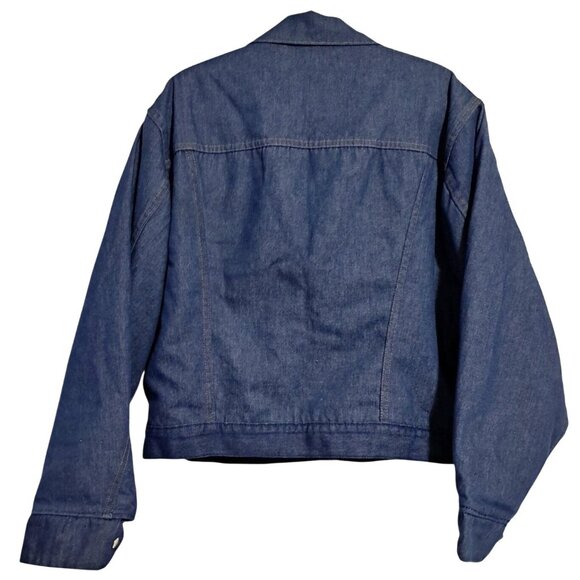 Vintage 1970s Montgomery Ward 101 Blanket Lined Denim Trucker Jacket Men's Size - Picture 4 of 11